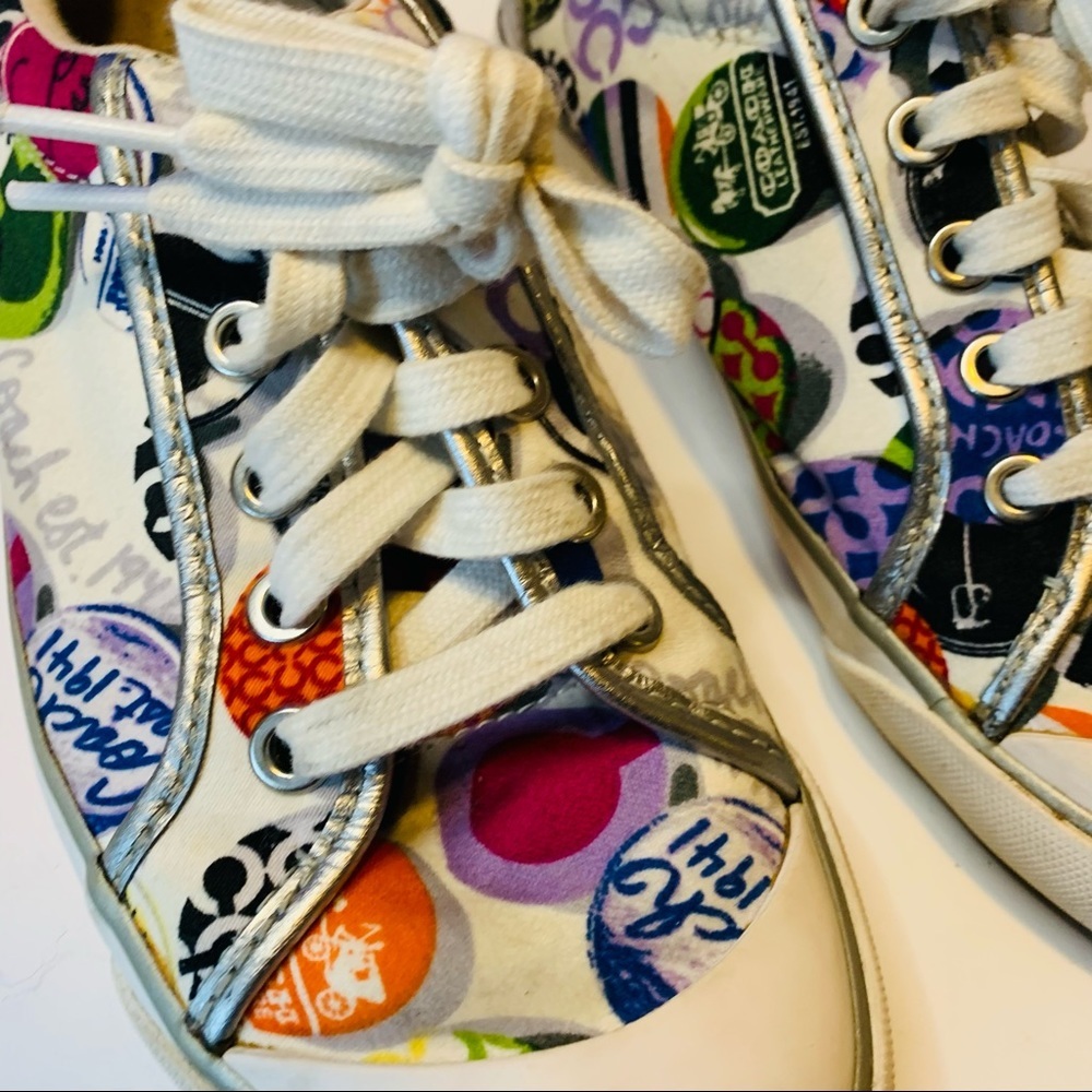 Coach Barrett Graphic Poppy Sneaker sz6 - Picture 7 of 13